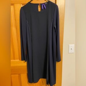 Seraphine maternity navy dress size 2 with matching fabric belt